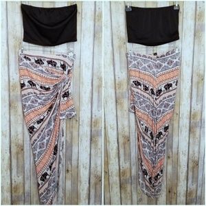 RUE21 Bundle Elephant Skirt Black Tube Top etc NWT